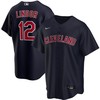 Francisco Lindor #12 Cleveland Guardians 2020 Mlb Dark Blue Jersey - Robokeg
