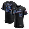 Francisco Lindor New York Mets 2022 Alternate Authentic Player Jersey - Black Mlb - Robokeg