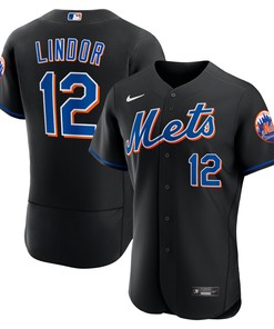 Francisco Lindor New York Mets 2022 Alternate Authentic Player Jersey - Black Mlb - Robokeg