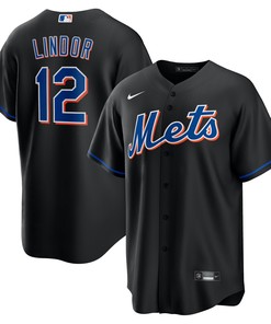 Francisco Lindor New York Mets 2022 Alternate Replica Player Jersey - Black Mlb - Robokeg