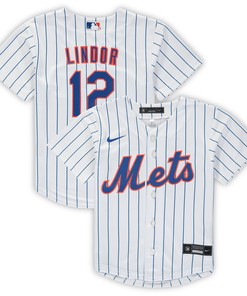 Francisco Lindor New York Mets Preschool Home Replica Player Jersey - White/royal Mlb - Robokeg