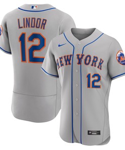 Francisco Lindor New York Mets Road Authentic Player Jersey Gray Mlb - Robokeg
