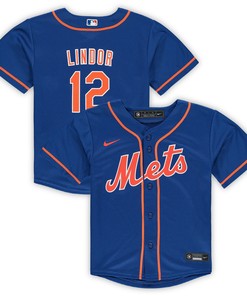 Francisco Lindor New York Mets Toddler Alternate Replica Player Jersey Royal Mlb - Robokeg
