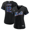 Francisco Lindor New York Mets Womens 2022 Alternate Replica Player Jersey - Black Mlb - Robokeg