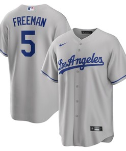 Freddie Freeman 5 Los Angeles Dodgers Road Men Jersey - Gray - Robokeg