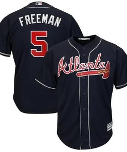 Freddie Freeman Jersey, Atlanta Braves Big And Tall Alternate Cool Base Player Jersey - Navy - Robokeg