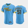 Freddy Peralta 51 2022-23 City Connect Milwaukee Brewers Jersey - Powder Blue - Robokeg