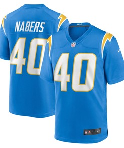 Gabe Nabers Los Angeles Chargers Team Game Jersey - Powder Blue Nfl - Robokeg