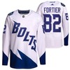 Gabriel Fortier 2022 Stadium Series Lightning 82 White Primegreen Jersey Jersey - Robokeg