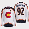Gabriel Landeskog 92 Reverse Retro 2.0 2022 Colorado Avalanche White Jersey Primegreen - Robokeg