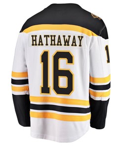 Garnet Hathaway 16 Boston Bruins Stanley Cup 2023 Playoffs Patch Away Breakaway Men Jersey - White - Robokeg
