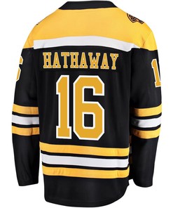 Garnet Hathaway 16 Boston Bruins Stanley Cup 2023 Playoffs Patch Home Breakaway Men Jersey - Black - Robokeg