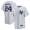 Gary Sanchez New York Yankees Home Replica Player Name Jersey White Mlb - Robokeg