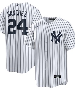 Gary Sanchez New York Yankees Home Replica Player Name Jersey White Mlb - Robokeg
