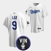 Gavin Lux Honor Vin Scully Los Angeles Dodgers White 9 Jersey - Robokeg