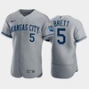 George Brett 5 Kansas City Royals 2022-23 Gray Men's Jersey - Robokeg