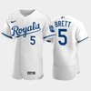 George Brett 5 Kansas City Royals 2022-23 White Men's Jersey - Robokeg