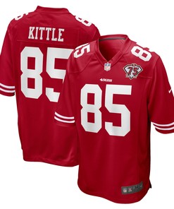 George Kittle San Francisco 49ers 75th Anniversary Game Jersey - Scarlet Nfl - Robokeg