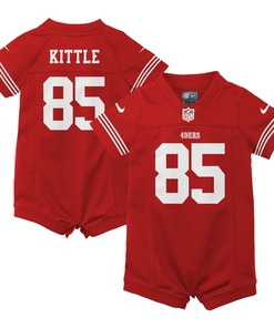 George Kittle San Francisco 49ers Infant Romper Game Jersey - Scarlet Nfl - Robokeg