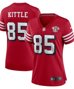 George Kittle San Francisco 49ers Womens 75th Anniversary Alternate Game Jersey Scarlet Nfl - Robokeg
