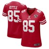George Kittle San Francisco 49ers Womens 75th Anniversary Game Player Jersey Scarlet Nfl - Robokeg