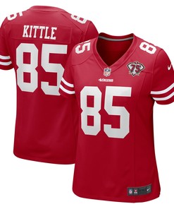 George Kittle San Francisco 49ers Womens 75th Anniversary Game Player Jersey - Scarlet Nfl - Robokeg
