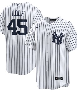 Gerrit Cole 45 New York Yankees Home Men Jersey - White - Robokeg