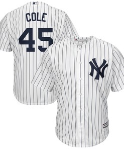 Gerrit Cole New York Yankees Big & Tall Replica Player Jersey - White/navy Mlb - Robokeg