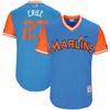 Giancarlo Stanton Cruz Marlins #27 Mlb Nickname Brandedition Blue Jersey - Robokeg