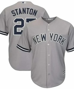 Giancarlo Stanton New York Yankees Big And Tall Alternate Cool Base Player Jersey - Gray - Robokeg