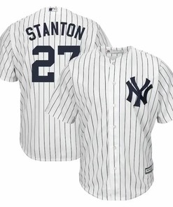 Giancarlo Stanton New York Yankees Home Big And Tall Cool Base Player Jersey - White Navy Color - Robokeg