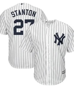 Giancarlo Stanton New York Yankees Home Big And Tall Cool Base Player Jersey - White Navy - Robokeg