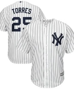 Gleyber Torres New York Yankees Home Big And Tall Cool Base Player Jersey - White Navy - Robokeg
