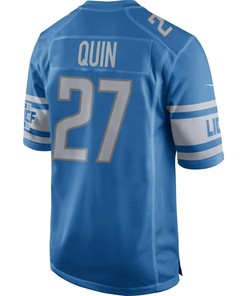 Glover Quin Detroit Lions Nfl Draft Game Jersey - Blue - Robokeg