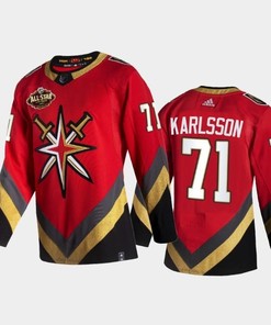 Golden Knights William Karlsson 2022 All-star Reverse Retro Red Jersey, Men Jersey - Robokeg