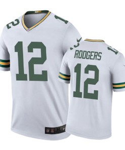 Green Bay Packers #12 Aaron Rodgers Nike Color Rush White Jersey - Robokeg