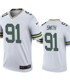 Green Bay Packers #91 Preston Smith White Color Rush Legend Jersey - Mens - Robokeg