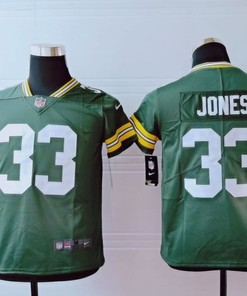 Green Bay Packers Aaron Jones #33 Nfl 2020 Dark Green Jersey - Robokeg
