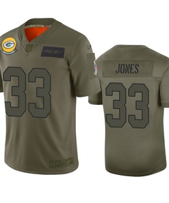 Green Bay Packers Aaron Jones Camo 2019 Salute To Service Limited Jersey - Robokeg