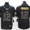 Green Bay Packers Aaron Rodgers #12 Nfl 2020 Black Jersey - Robokeg