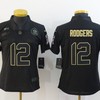 Green Bay Packers Aaron Rodgers #12 Nfl 2020 Black Womens Jersey - Robokeg
