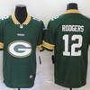 Green Bay Packers Aaron Rodgers #12 Nfl 2020 Dark Green Jersey - Robokeg