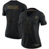 Green Bay Packers Aaron Rodgers #12 Nfl 2020 New Arrival Black Womens Jersey - Robokeg