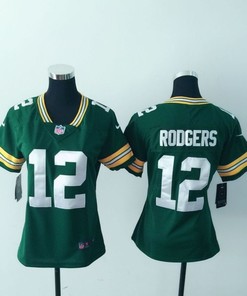 Green Bay Packers Aaron Rodgers #12 Nfl 2020 New Arrival Dark Green Womens Jersey - Robokeg