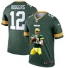 Green Bay Packers Aaron Rodgers #12 Nfl Portrait Brandedition Green Jersey - Robokeg