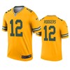 Green Bay Packers Aaron Rodgers Gold Inverted Legend Jersey - Robokeg