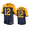 Green Bay Packers Aaron Rodgers Navy 100th Season Throwback Jersey - Robokeg