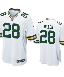 Green Bay Packers A.j. Dillon White 2020 Nfl Draft Game Jersey - Robokeg