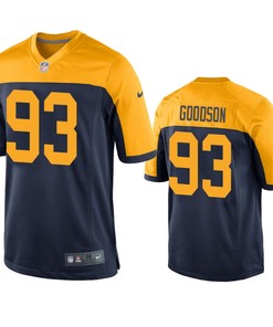 Green Bay Packers B.j. Goodson Navy Throwback Game Jersey - Robokeg