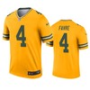 Green Bay Packers Brett Favre Gold Inverted Legend Jersey - Robokeg